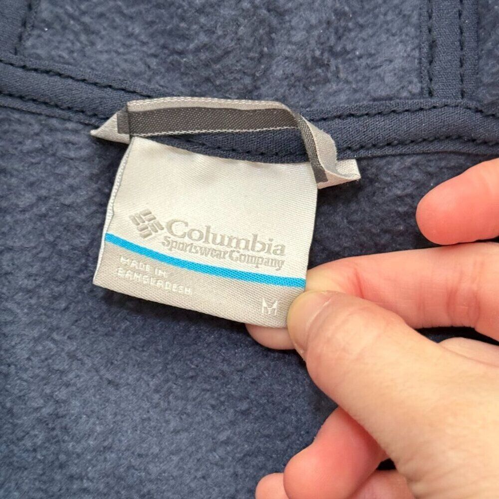 Men Columbia Hoodie Fleece Jacket Hoodie Dark Blue Size Medium Casual Outdoor - Picture 7 of 9